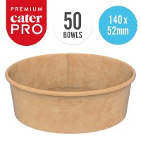 CaterPro Premium 50 Kraft Street Food Bowls 500ml