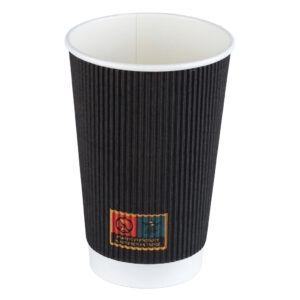 Triple Wall (Ripple) Hot Drink Cup (453ml/16oz) Black