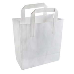 White Ext Handle Paper Bag Medium